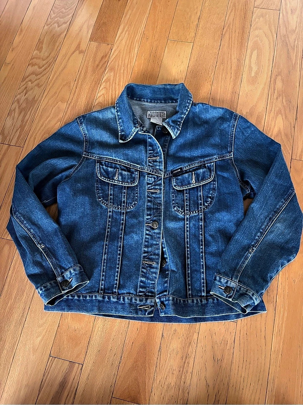 JACOB Denim Jean Jacket in Blue Size Large